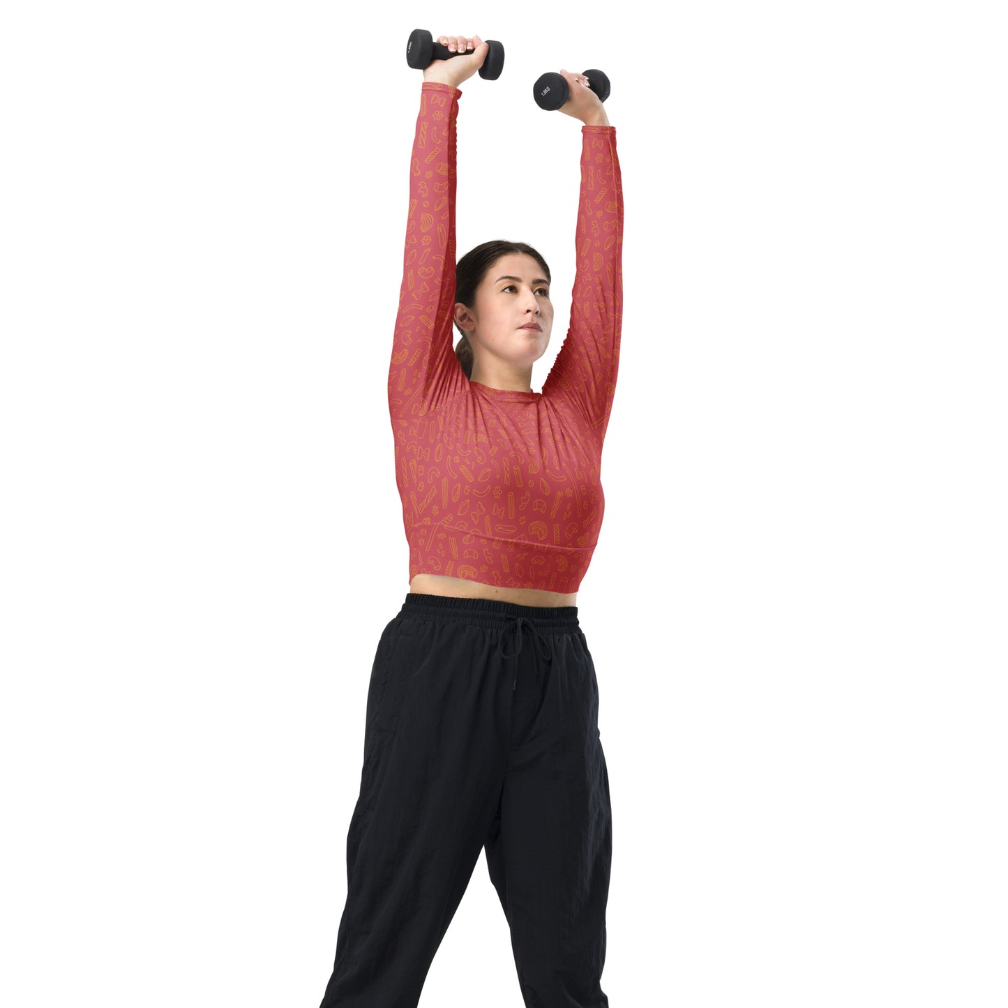 Noodle Recycled long-sleeve crop top Carbaret