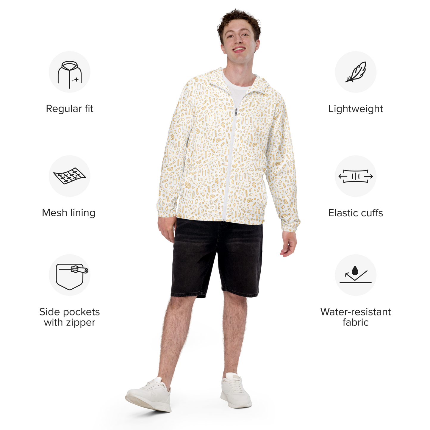 Noodle Men’s windbreaker White