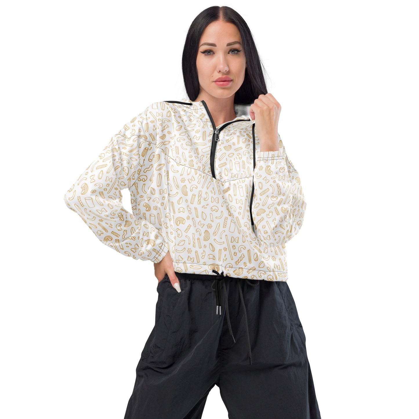 Noodle Women’s cropped windbreaker white