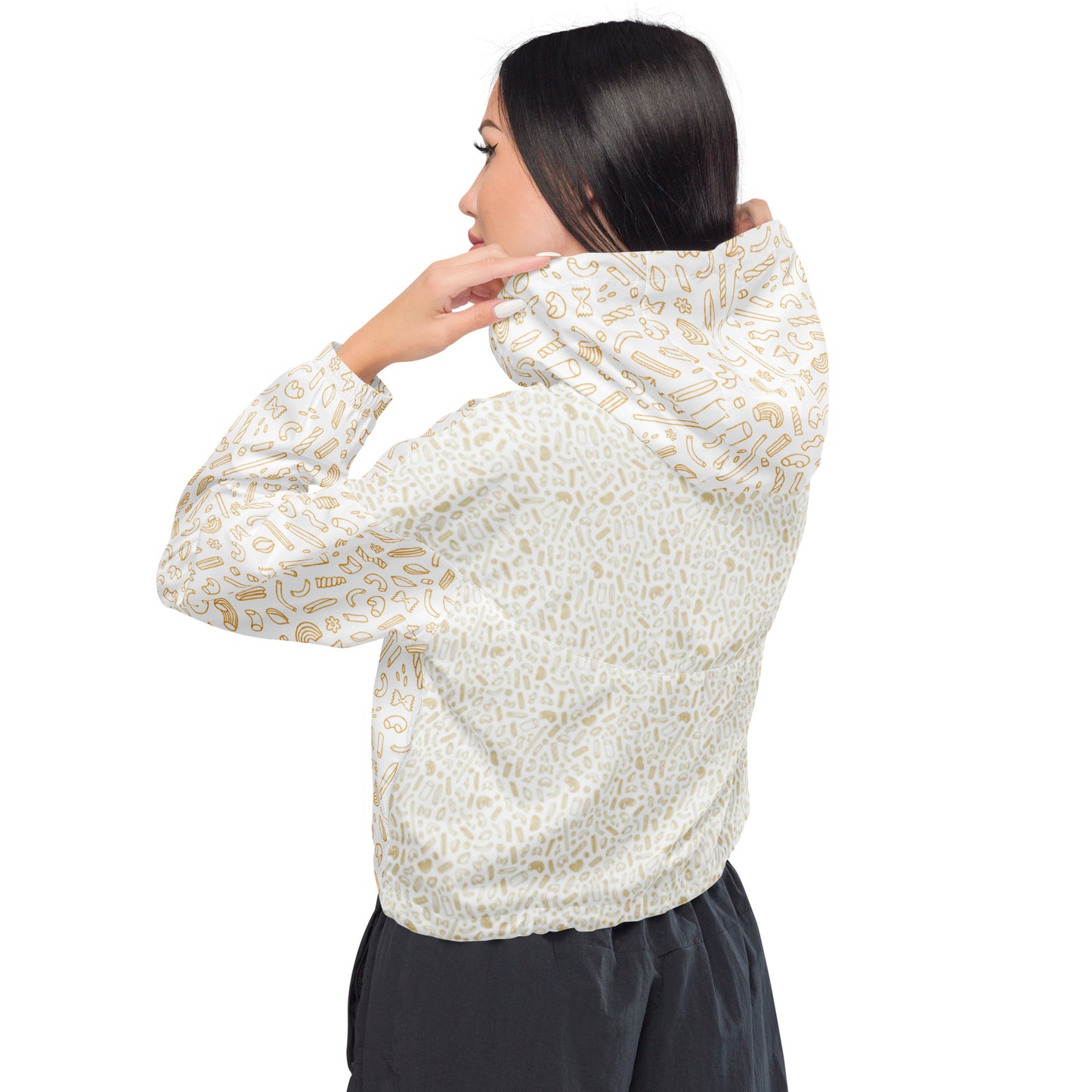 Noodle Women’s cropped windbreaker white