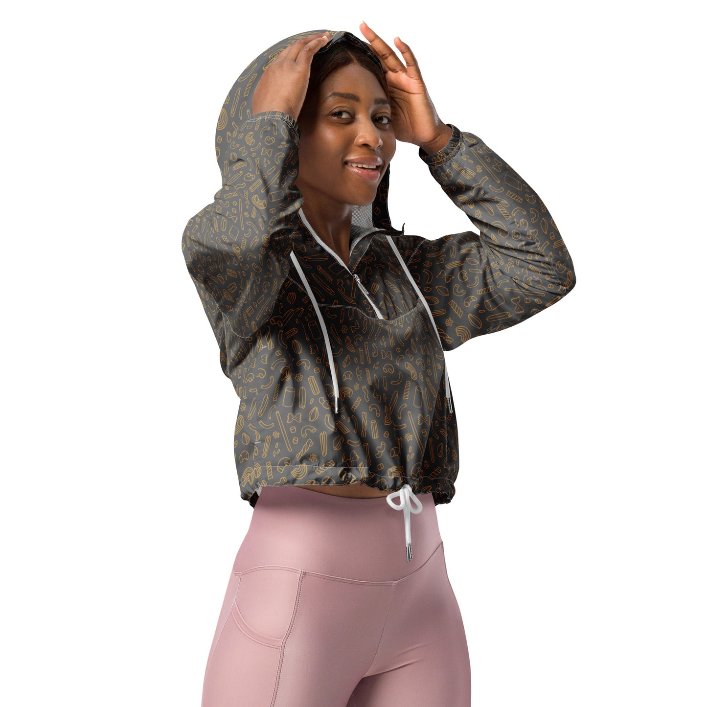 Noodle Women’s cropped windbreaker Grey