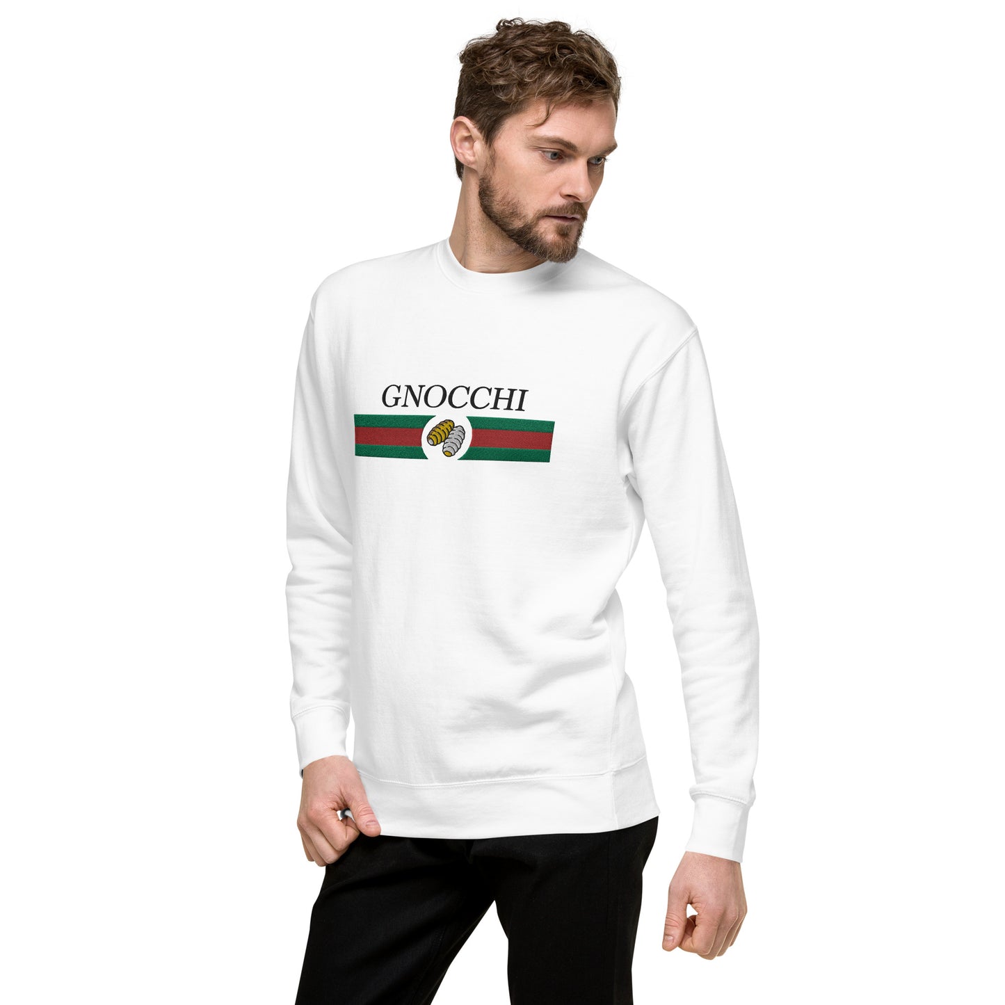 GNOCCHI Unisex Premium Sweatshirt- white