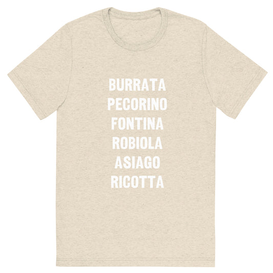 Italian Cheese Unisex Short sleeve t-shirt