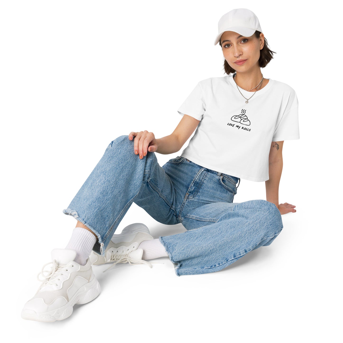 Love My Rolls Women’s crop top white