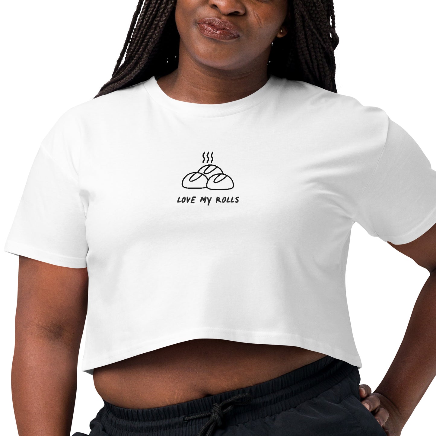 Love My Rolls Women’s crop top white