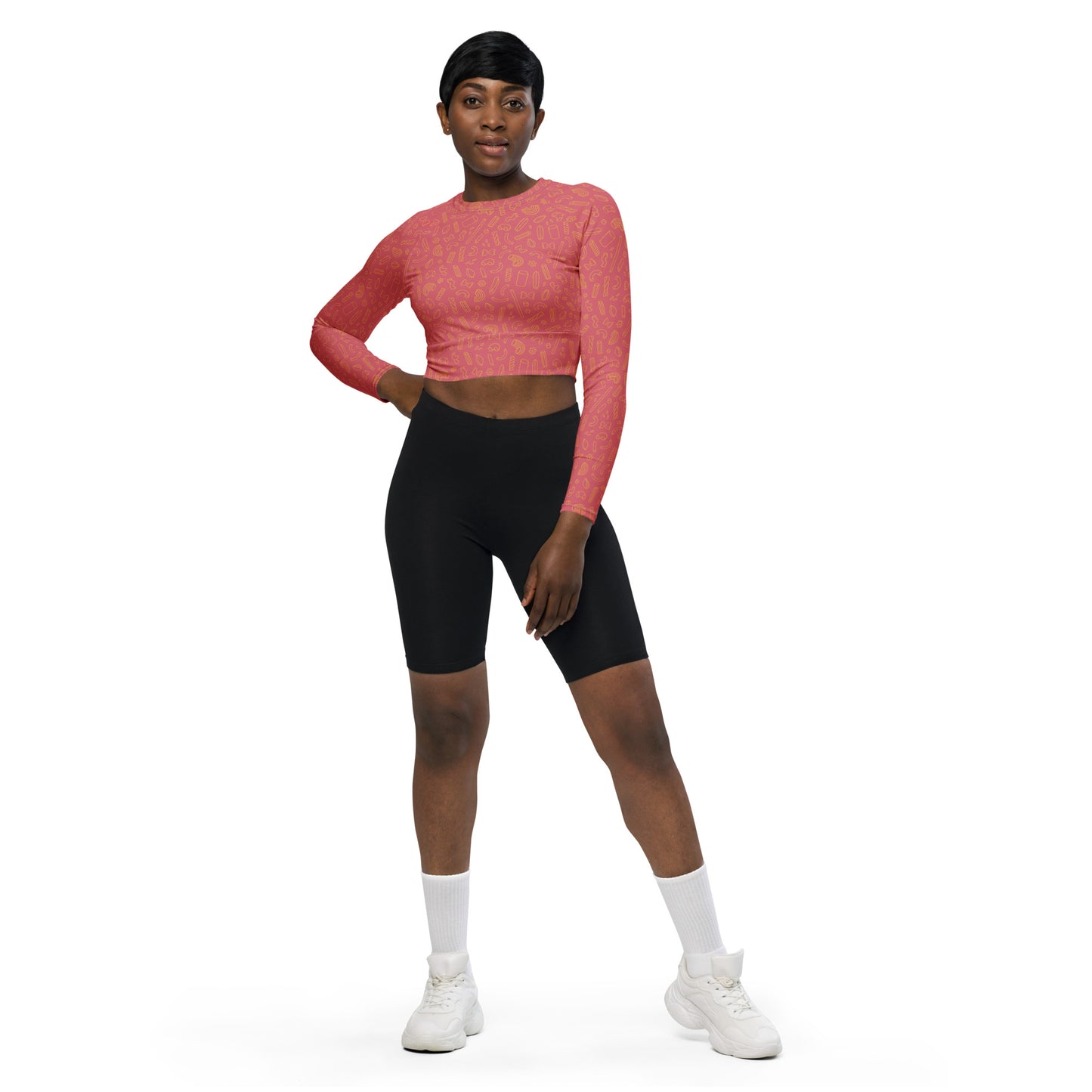 Noodle Recycled long-sleeve crop top Carbaret