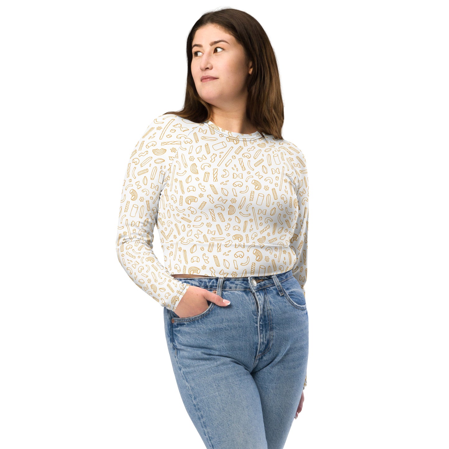 Noodle Recycled long-sleeve crop top