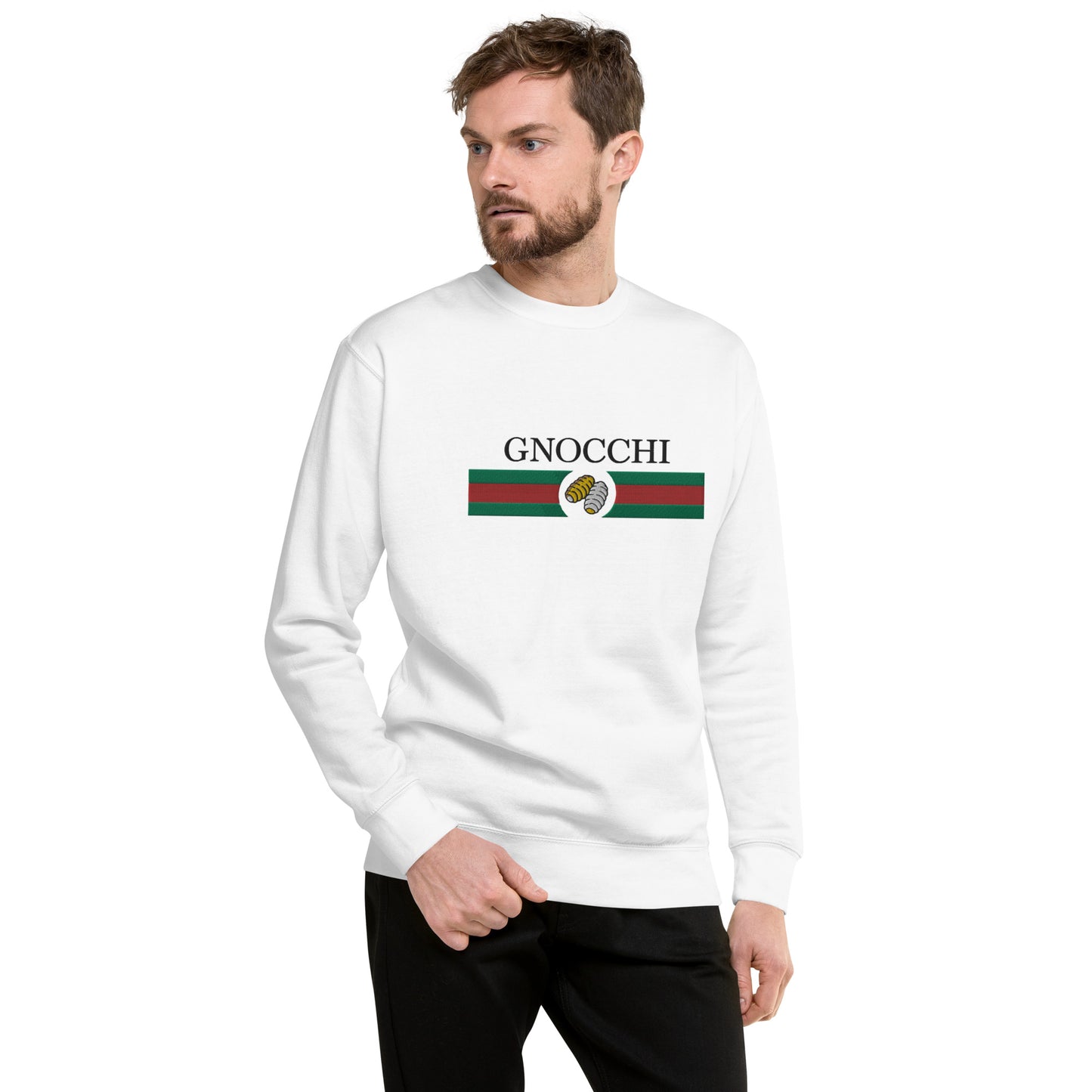 GNOCCHI Unisex Premium Sweatshirt- white